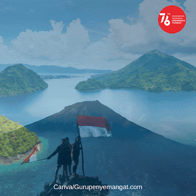 Animasi Bergerak Hari Kemerdekaan Indonesia ke-76 Tahun 2021 GIF (3)