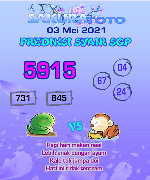 Prediksi Togel Sgp Senin 03 Mei 2021 Bocoran Sgp Prediksi Jp