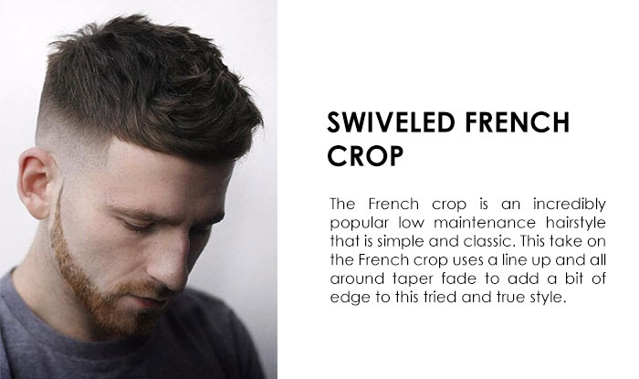 Swiveled French Crop | 29 Different type of Tapper Fade Haircuts for Men | NeoStopZone