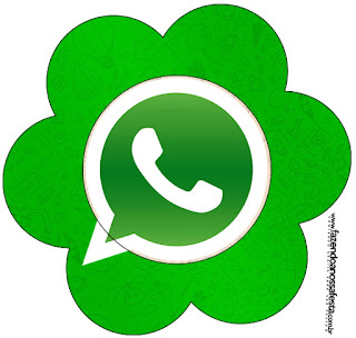 Tarjeta con forma de flor de WhatsApp. 