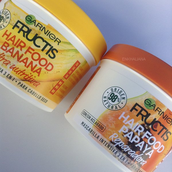 Garnier Fructis Hair Food Banana Mascarilla Ultra Nutritiva / Garnier Fructis hair Food Papara Mascarilla Reparadora