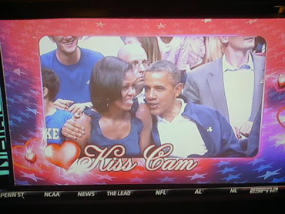 president obama kiss cam