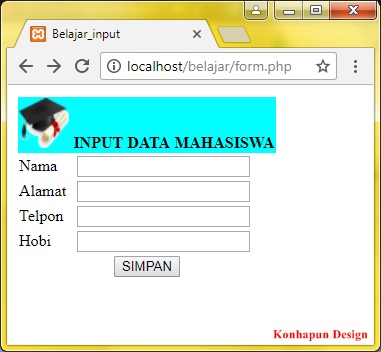 Belajar Program: Cara Input Data Ke Database MySql Dengan PHP