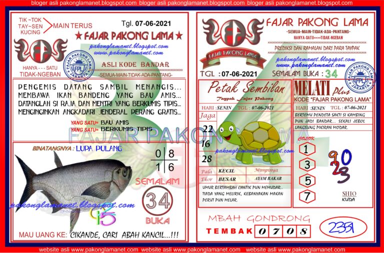 syair nyi plered hongkong senin 07 juni 2021 SYAIR NYI