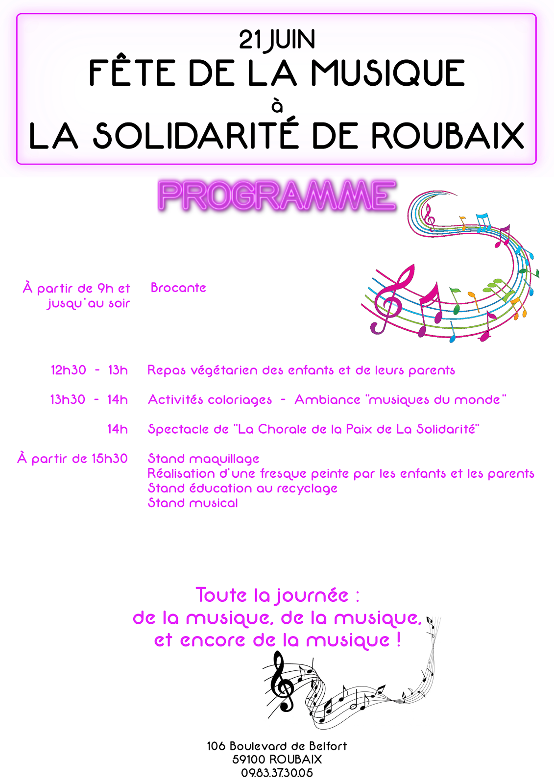 La Solidarité de Roubaix Soyez nombreux et emmenez tous vos enfants petits enfants c est leur journée Pensez aussi aux enfants de votre entourage qui vivent dans la rue