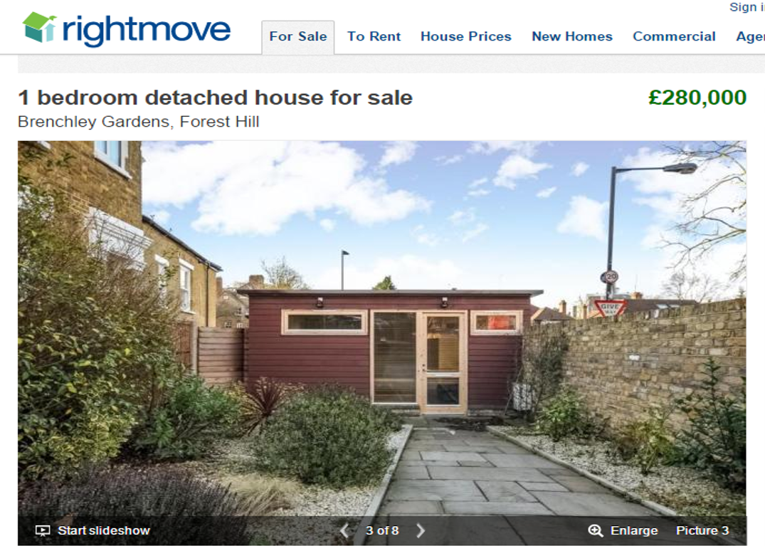 Brockley Central Honor Oak shed seller seeks £280,000 The online