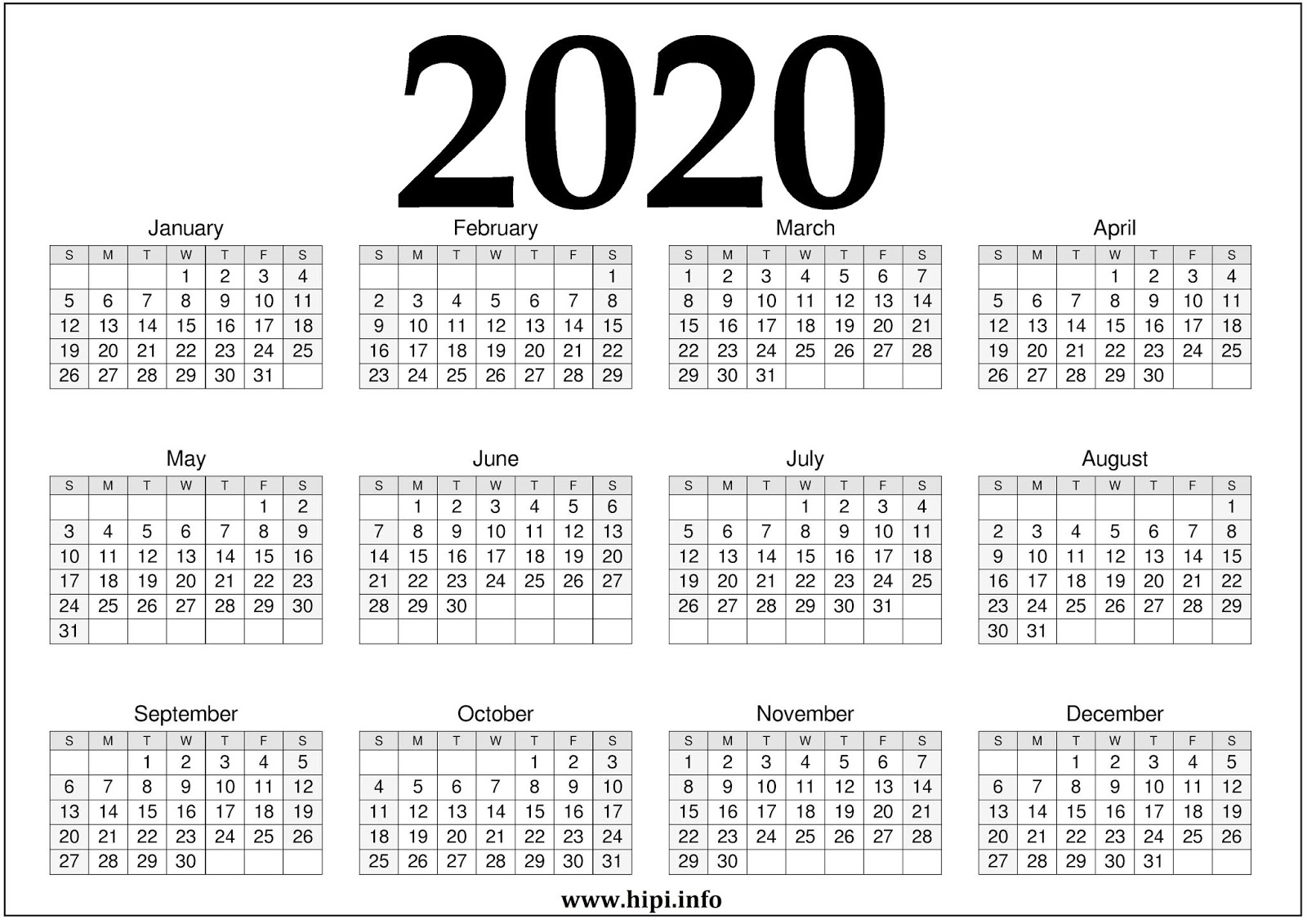 2020 Calendar Printable Legal Size Example Calendar Printable Vrogue