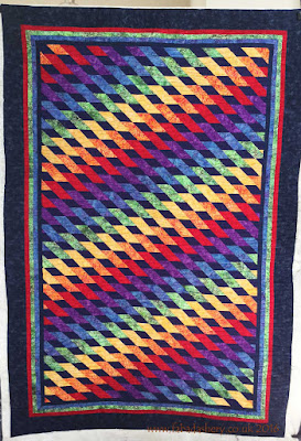 "Rainbow" quilt made by Rosemary, quilted by Frances Meredith 