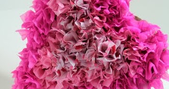 Tissue Paper Heart // Valentines Day Crafts