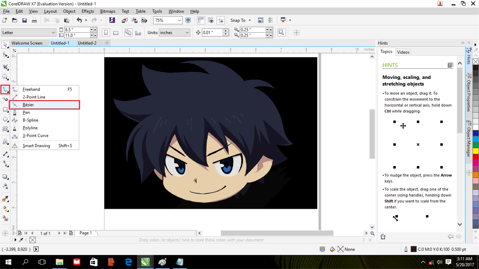 Multimedia: Cara membuat Anime di CorelDraw x7