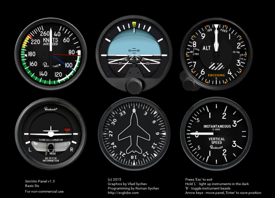 SimVim Cockpit Simulator Basic Six