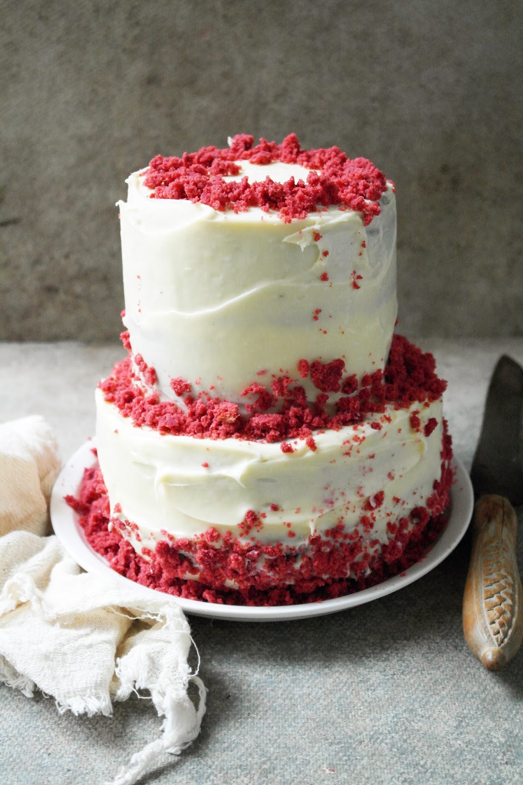 Red Velvet Cake with White Chocolate Cream Cheese Frosting