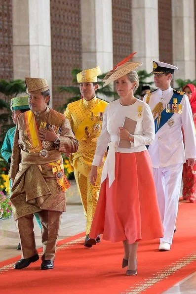 Prince Edward, Countess Sophie, Sultan Hassanal Bolkiah, Queen Saleha at Bandar Seri Begawan of Brunei