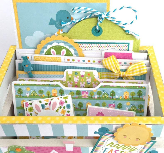 easter scrapbook photo crate for cards and pictures