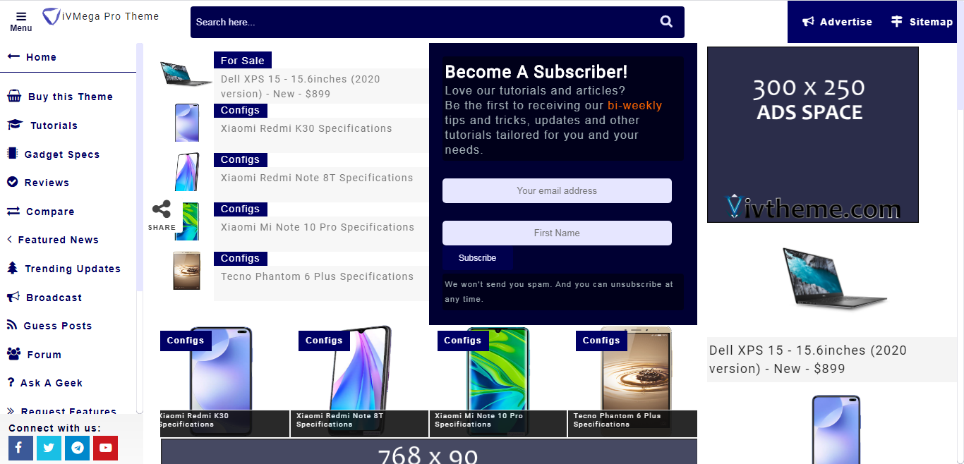 iVMega Pro Blogger Template iVMega Pro Premium Blogger Theme
