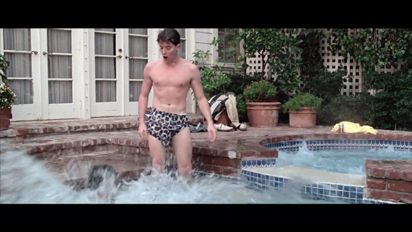Retro Sunday - Matthew Broderick shirtless in Ferris Bueller's Day Off.