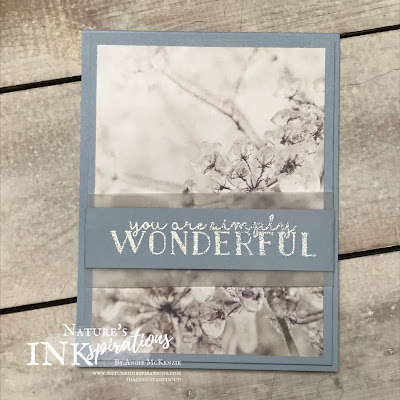 By Angie McKenzie for Kylie's International Highlights - please VOTE for me; Click READ or VISIT to go to my blog for details! Featuring the Bloom & Grow Stamp Set; #bloomandgrowstampset #firstfrostdsp #encouragementcards #inspiredbynature #simplestamping #shimmerwhiteembossing #cardtechniques #vellumlayers
