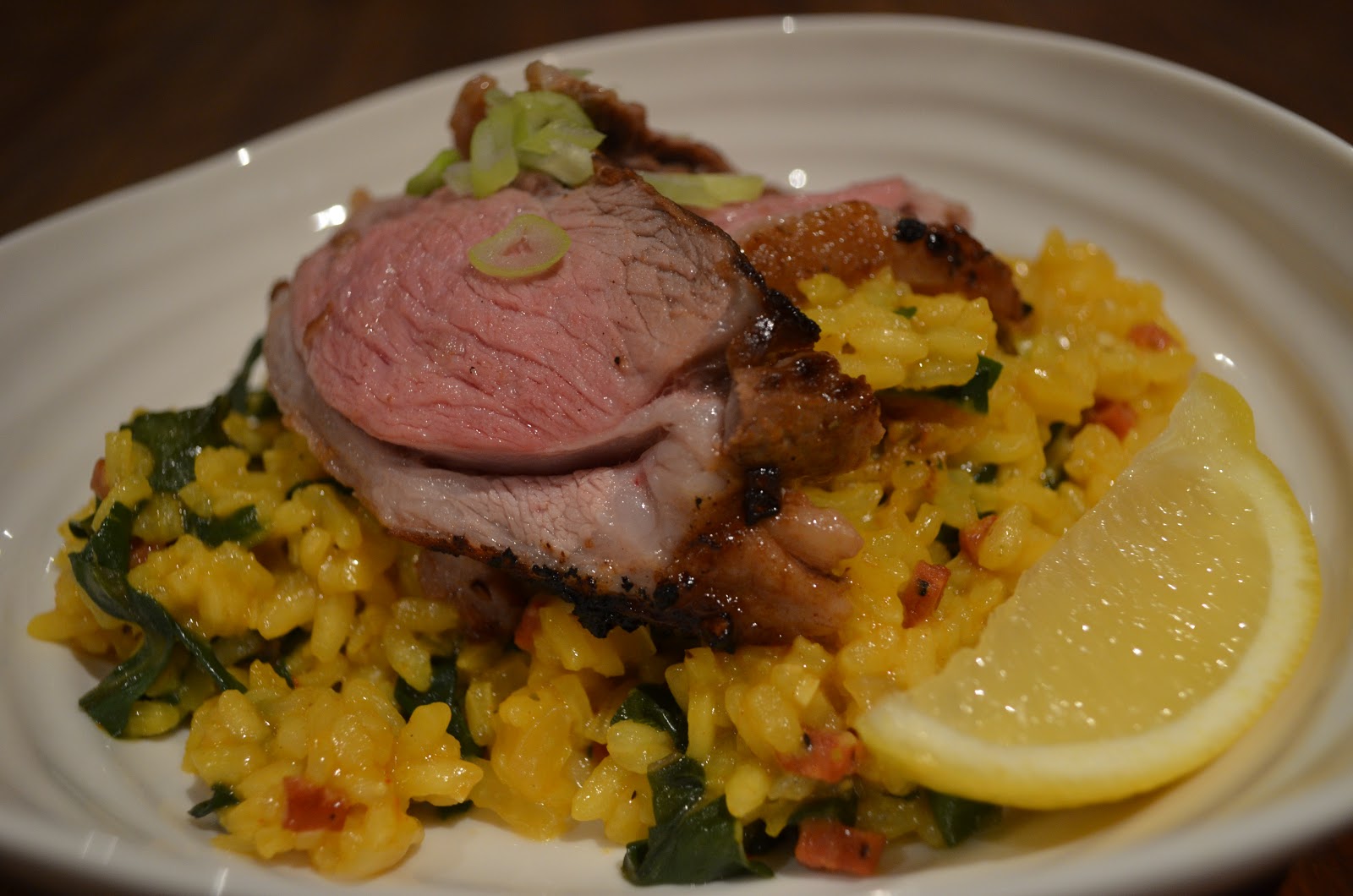 Foodie Funday Sunday Spanish Roasted Lamb on Chorizo and Saffron Rice