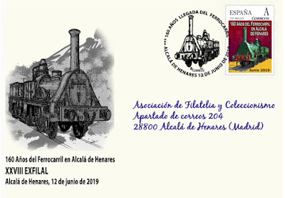 Sobre del 160 aniversario de la llegada del ferrocarril a Alcalá de Henares