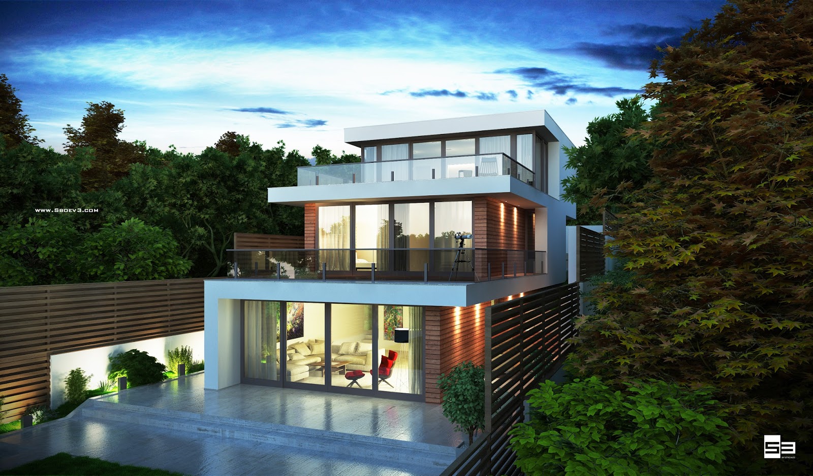 дом на небольшом склоне. современный дом на рельефе. этаж на уровне земли. жк пик москва двор. этаж на уровне земли.