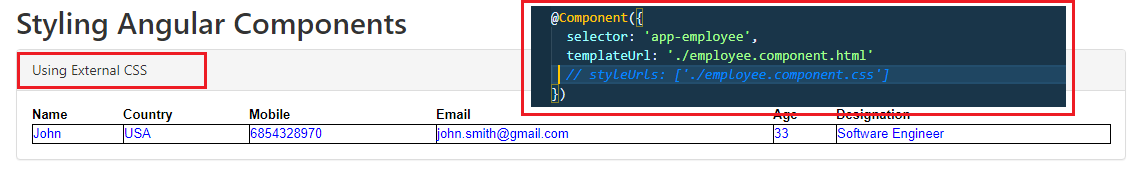 Styling Angular Components - CoreProgram