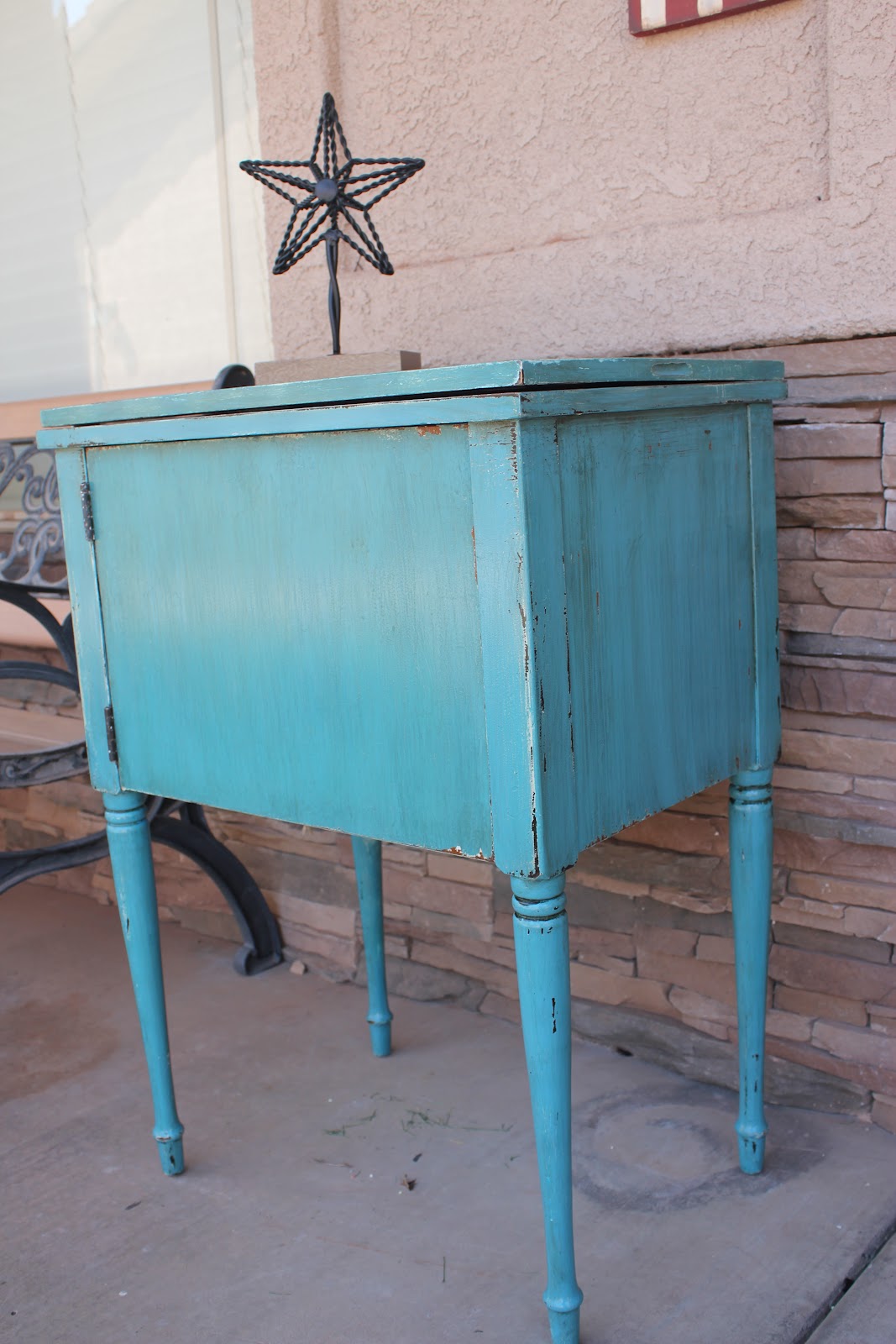 Lissy Lou's Creations Antique Sewing Table/ Nightstand