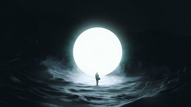 Abstract Desert Moon iphone wallpaper