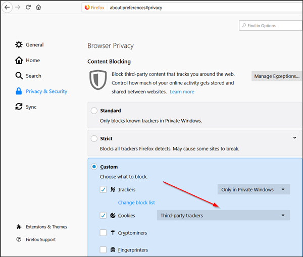 Lockwise, Monitor, Facebook Container, การป้องกันการติดตามขั้นสูง