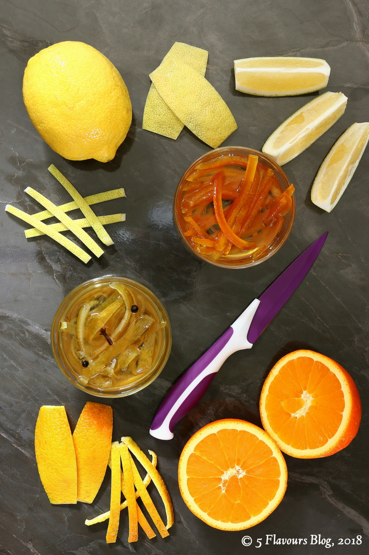 Candied Orange & Lemon Peel in Syrup
