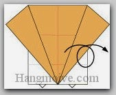 Bước 9: Lật mặt sau tờ giấy ra đằng trước. Bước 9: Lật mặt sau tờ giấy ra đằng trước.