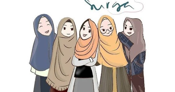 Gambar Kartun Muslimah Terbaru 2020 - Gambar Kartun Muslimah Bercadar