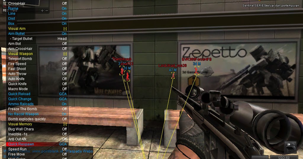 CHEAT POINT BLANK 09 AGUSTUS 2019 HARD MENU