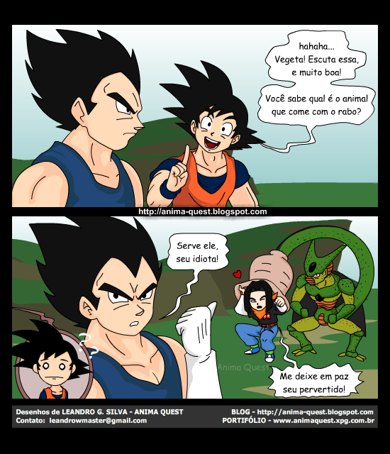 4 Mundo Tirinhas - Os caras querem inventar que o Goku é, mesmo ele tendo  uma esposa e dois filhos. #Noturno
