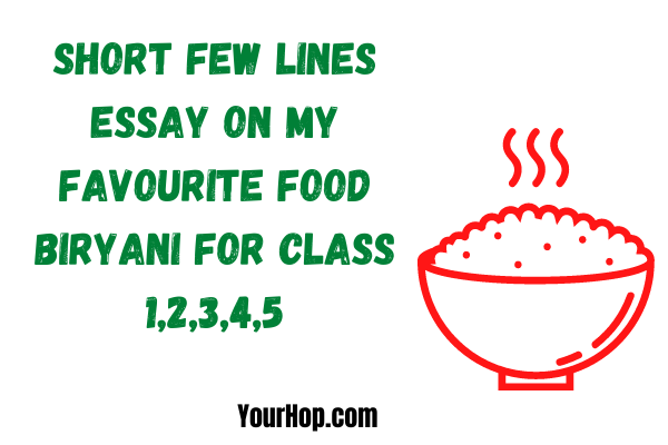 essay on my favorite food biryani