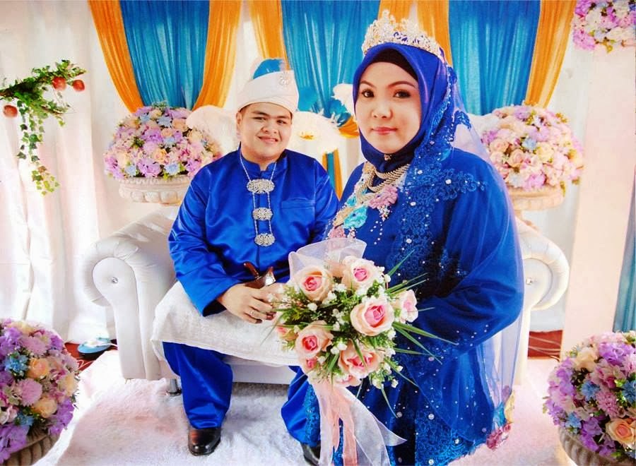 baju pengantin dusty blue inspirasi 