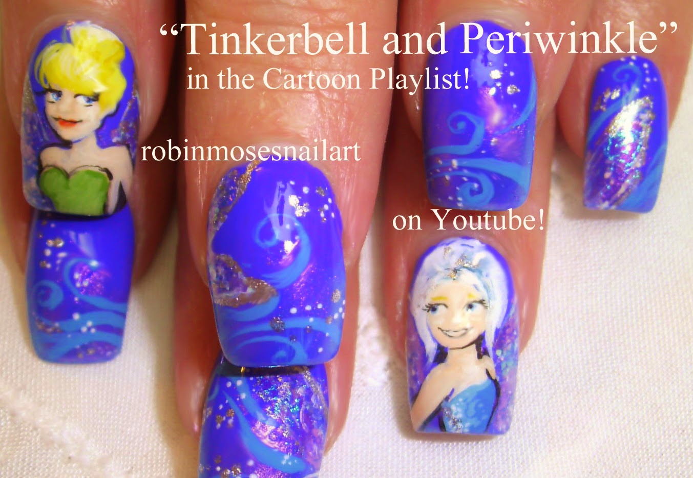 Nail Art by Robin Moses "disney nail art" "pocahontas nails" "meeko