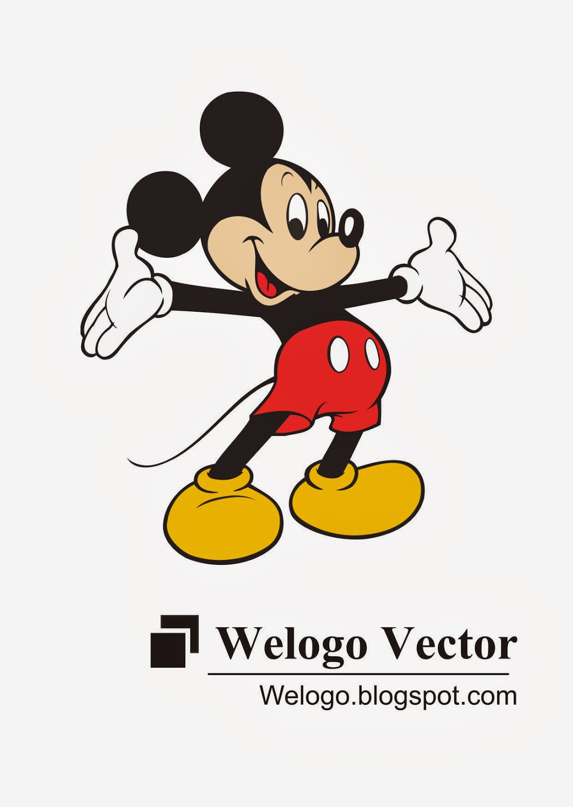 Mickey Mouse Cartoon vector - Welogo Vector