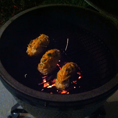 Big Green Egg:  Twice Baked Potatoes | The Lowcountry Lady