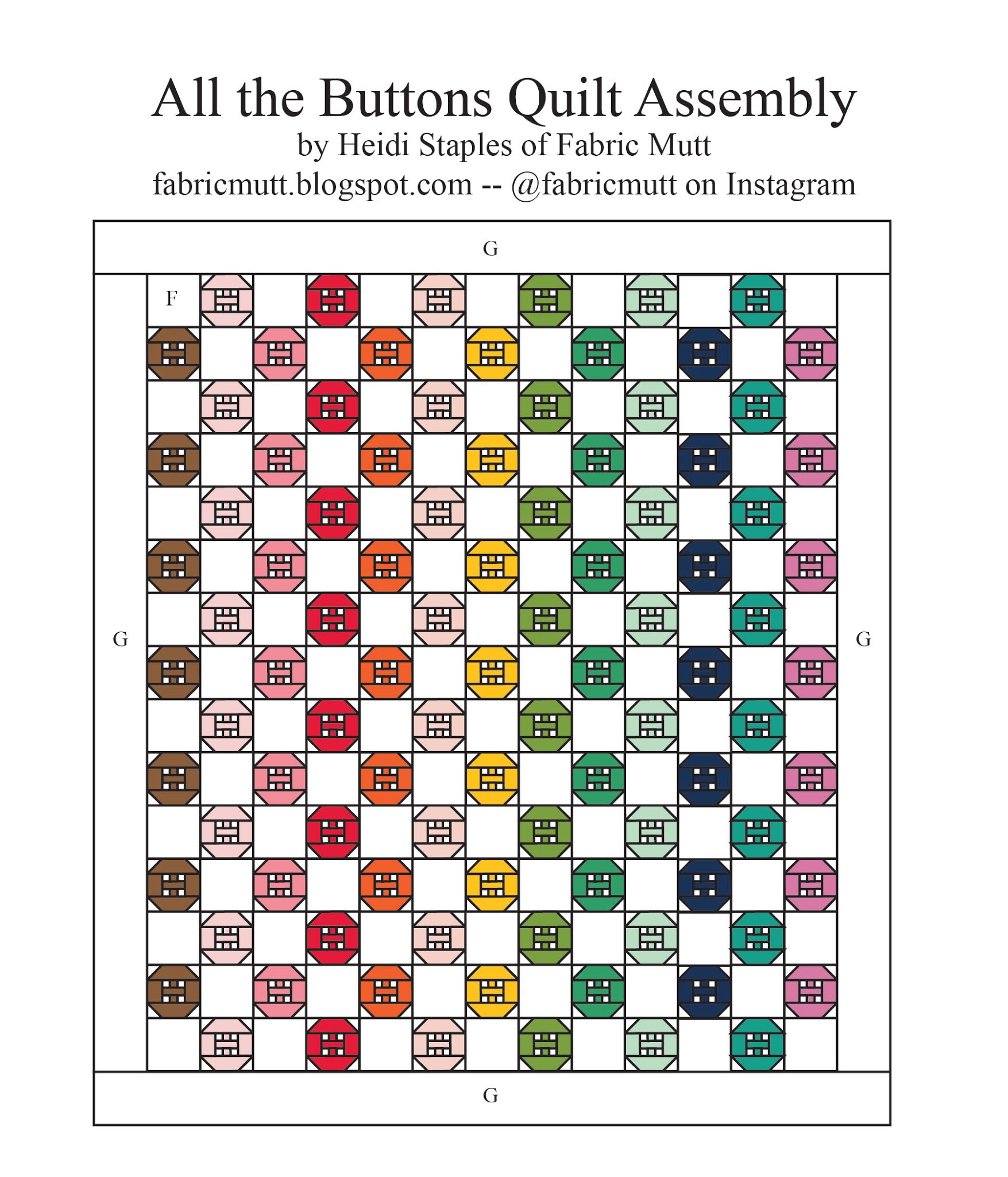 Fabric Mutt All the Buttons Quilt Tutorial