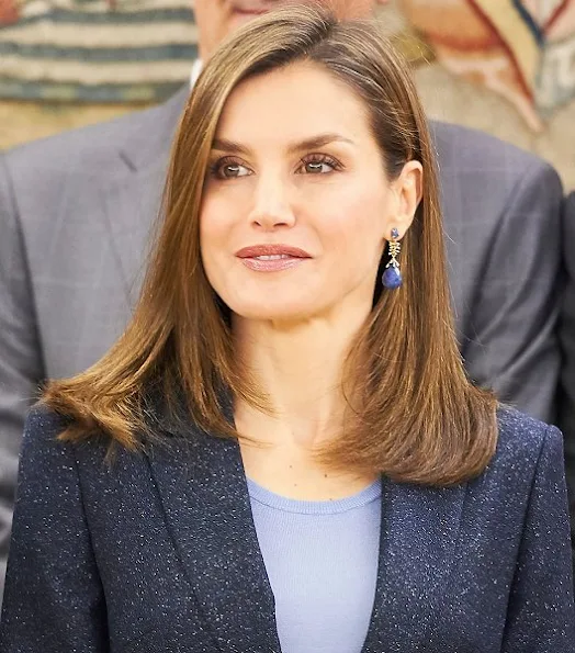 Queen Letizia of Spain greets members and collaborators of the ALMA Association against the Violence of Gender