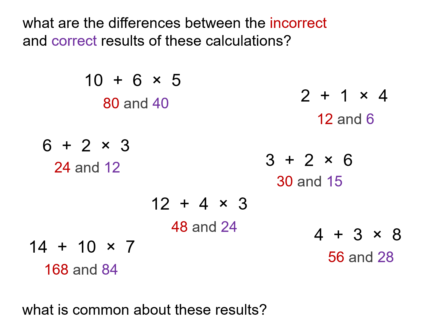 MEDIAN Don Steward mathematics teaching bidmas differences