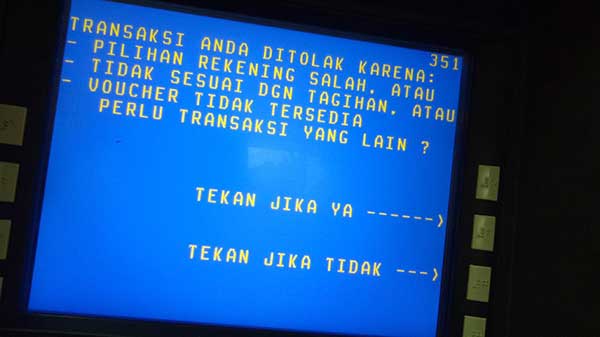 Penyebab Transaksi Ditolak Mesin ATM BNI
