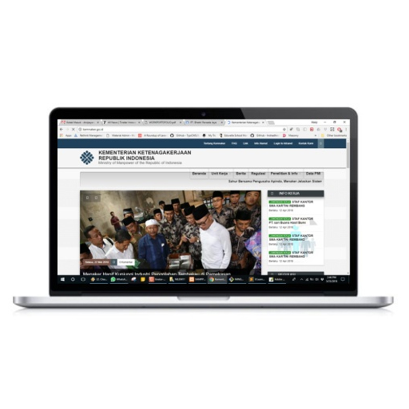 Kementerian Tenaga Kerja Website - Portal Berita