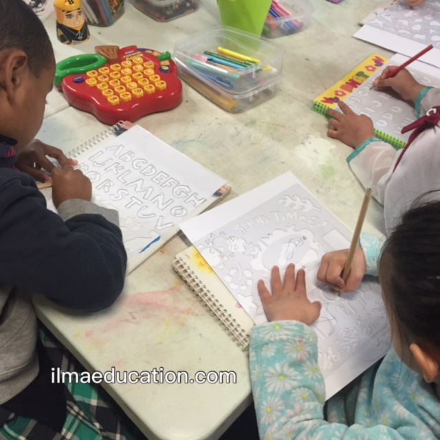 ILMA Education Improve Fine Motor Skills with Stencil Tracing