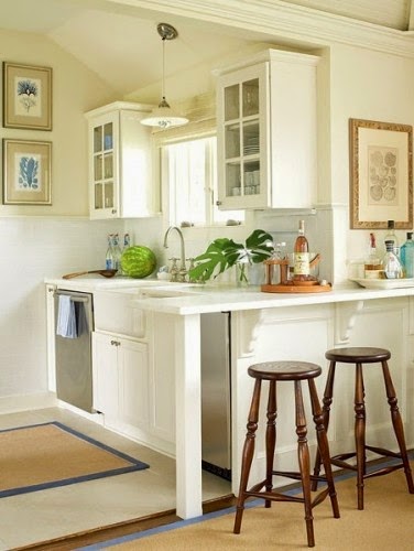 Decoración de una cocina pequeña - Colores en Casa