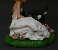 Statuine particolari sposi speciali scarpe sposa abito decorato orme magiche