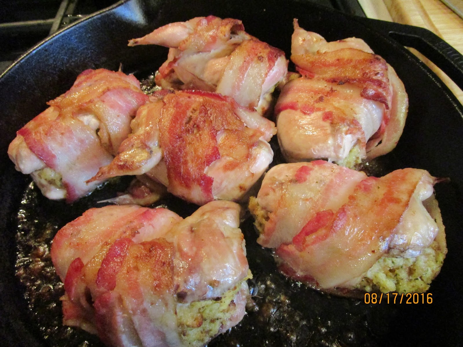 Midnight Acres Farm Easy Bacon Wrapped Stuffed Quail