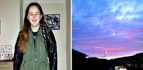 my teenage daughter and the sun rising