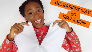 Easiest way to sew a zip