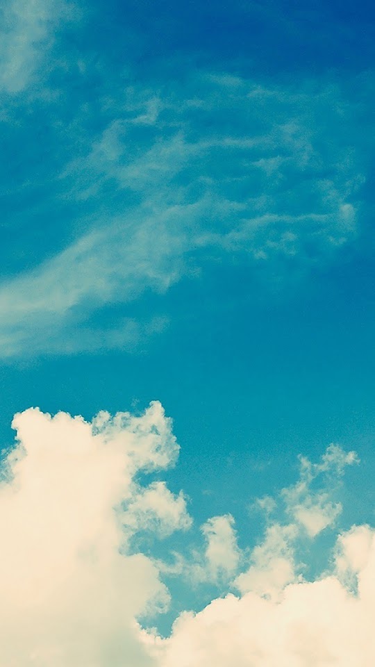 iOS 8 Blue Sky Clouds  Galaxy Note HD Wallpaper